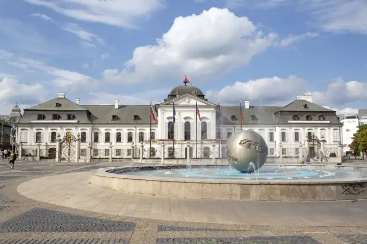 Palais Grassalkovich, Präsidentenpalast in Bratislava, Slowakei