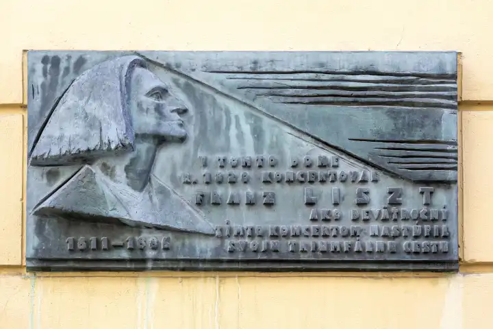 Gedenktafel, Franz Liszt Komponist, Bratislava, Slowakei