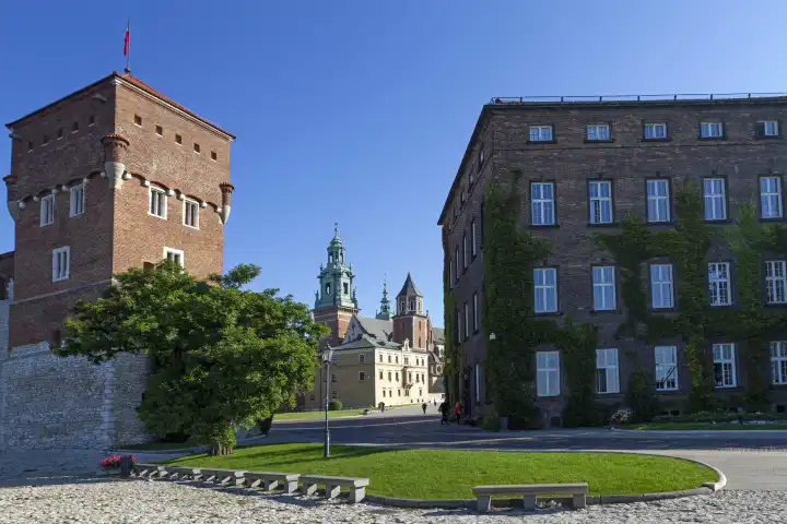 Die Burg Wawel  Wawelkathedrale  Krakau  Polen