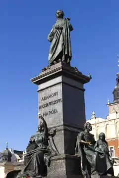Denkmal  Adam Mickievicz  polnischer Romantiker  Krakau  Polen