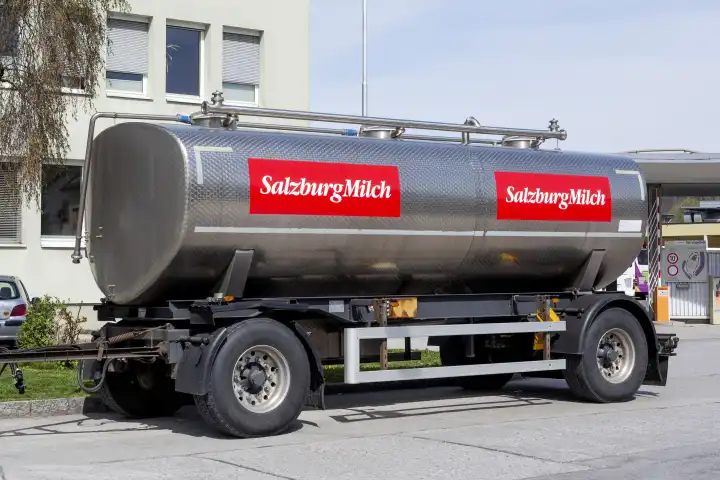 Salzburg Milch Tankwagenanhänger, Salzburg Stadt, Österreich