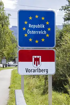 State border Austria, province Vorarlberg