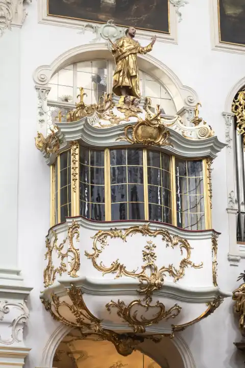 Patronazloge oder Fürstenloge in der Erzabtei Stift Sankt Peter, Salzburg Stadt, Österreich