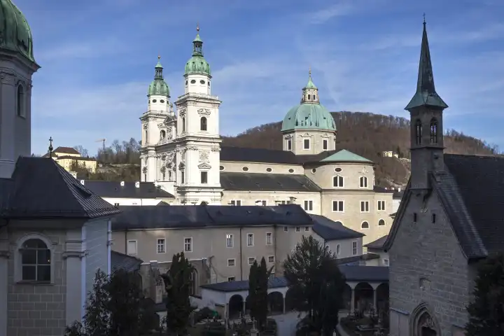 View of Salzburg Cathedral, Salzburg City, Austria