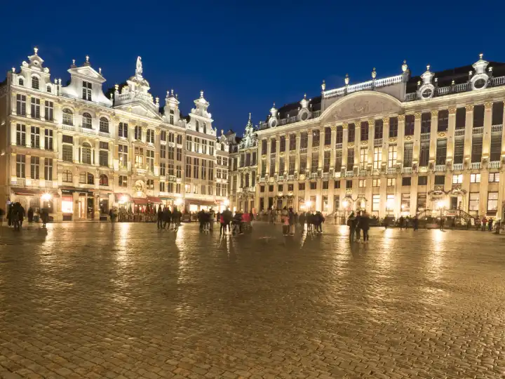 Grand-Place Grote Markt at night, Brussels, Belgium, Europe