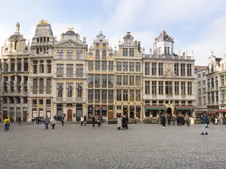 Zunfthäuser am Grand-Place oder Grote Markt, Brüssel, Belgien, Europa