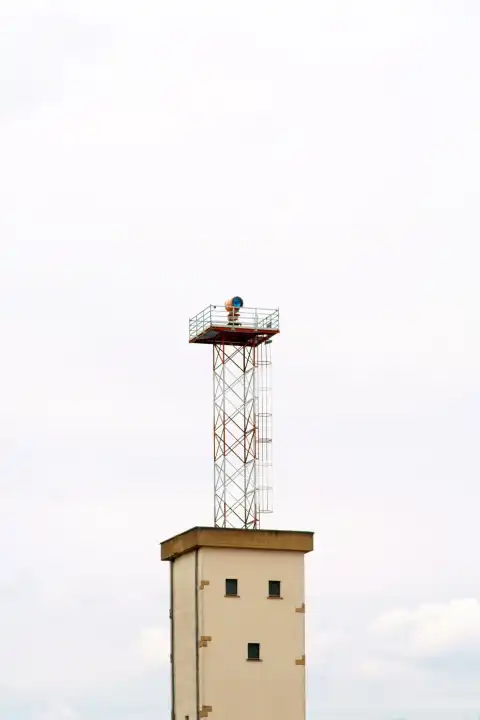 Watchtower with floodlight