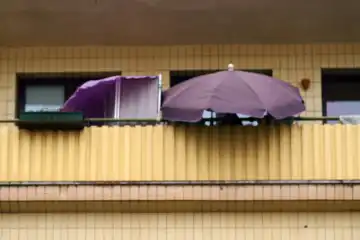 Balcony with umbrella