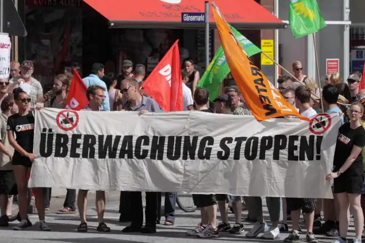 Ãœberwachung stoppen, Demonstration, Hamburg