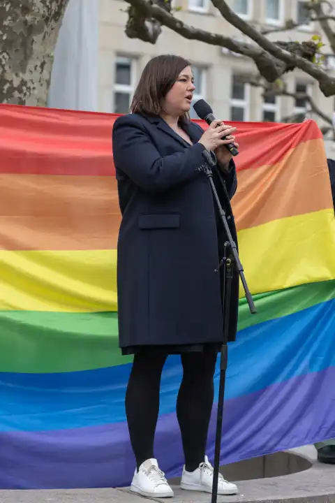 The 2nd Mayor of Hamburg, Katharina Fegebank, at the Rainbow Flash