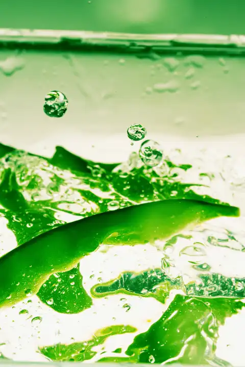 Pea pods fall into water