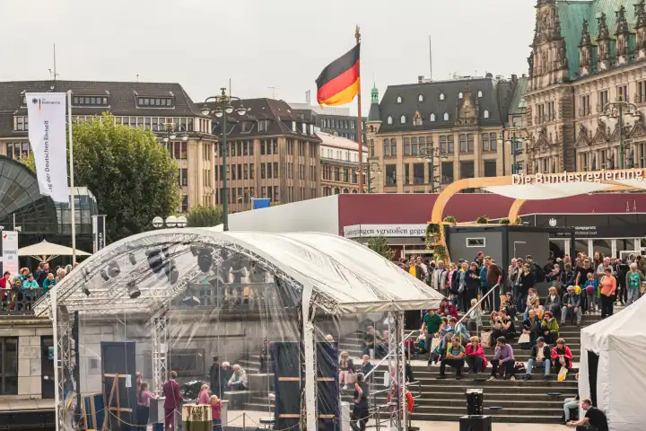 German Unity Day 2023 - Hamburg City Hall Market Square