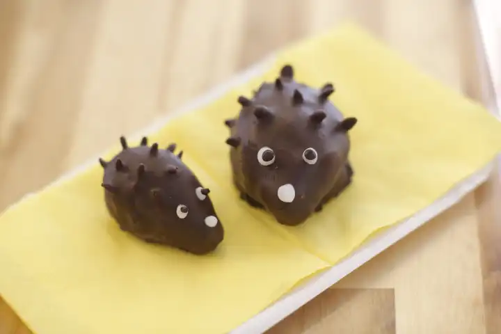 sweet pastries in the shape of a hedgehog