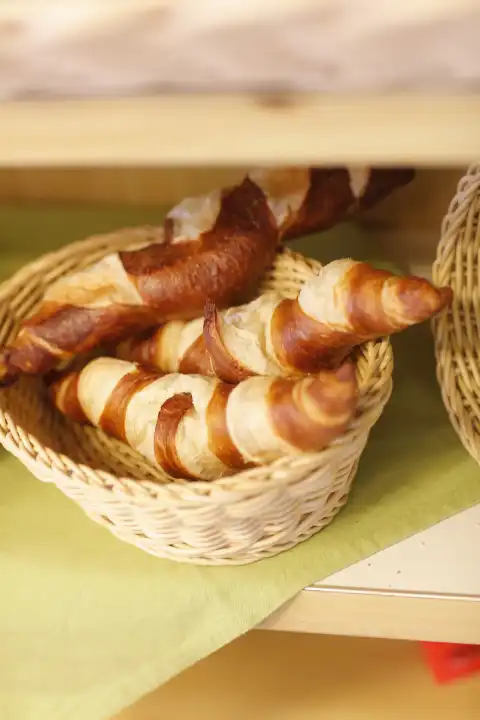 pretzel sticks in a basket