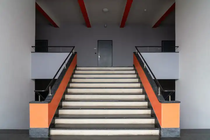 Staircase in the Bauhaus building in Dessau