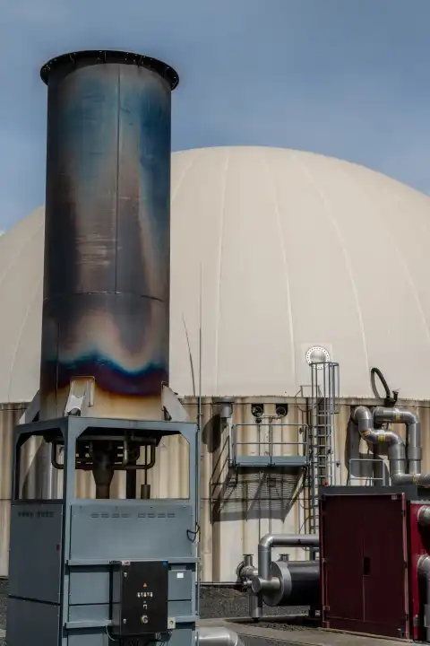 Gasfackel als Sicherheitssystem in einer Biogasanlage