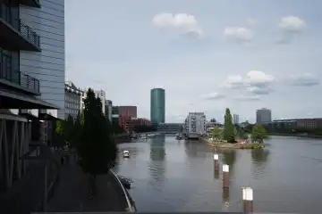 Modern architecture in Frankfurt's Westhafen