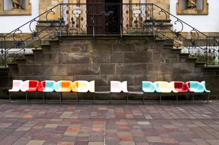 Colorful bench