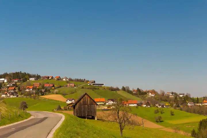 View over an austrian village