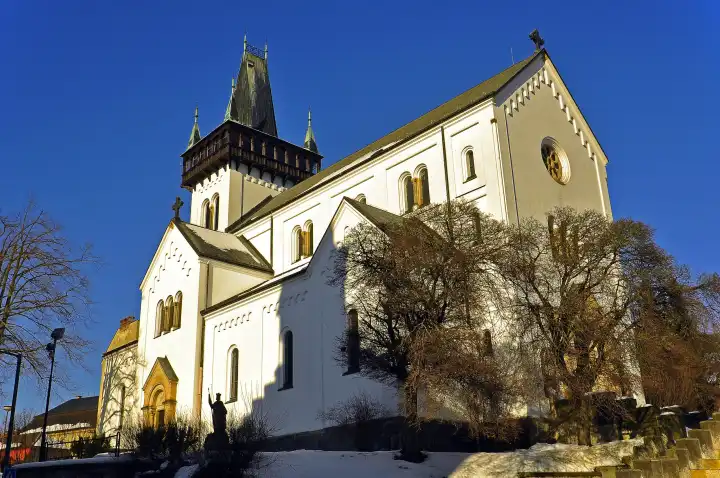 Semil in Böhmen, neuromanische Kirche Peter und Paul 1911
