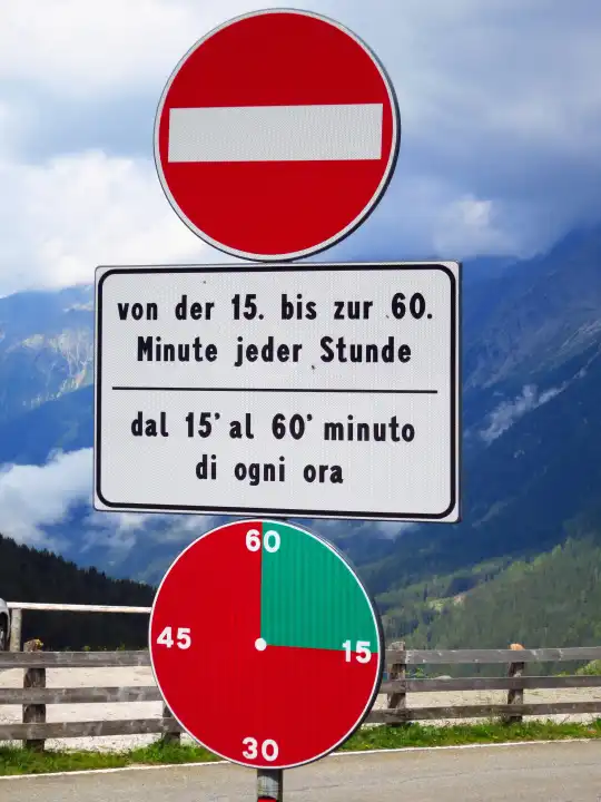 Staller Sattel, Pass, Südtirol, Verkehrsregelung