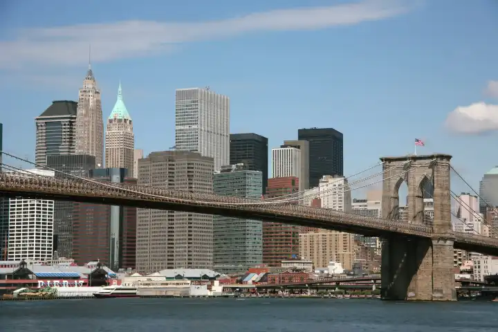 USA, New York, Stadtansicht, Brooklyn-Bridge