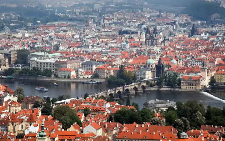 The view from the observatory tower of Prague