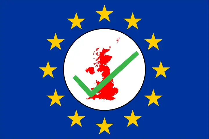 Brexit Grossbritannienkarte mit Checkbox