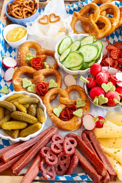 Bavarian meat and cheese platter