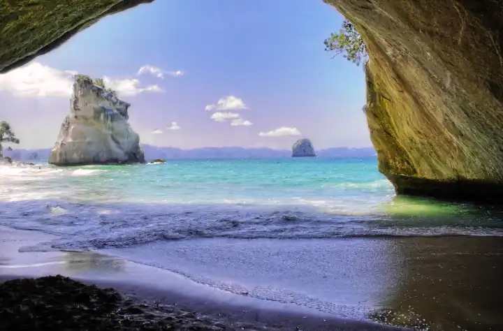 cathedral cove hdr bearbeitet