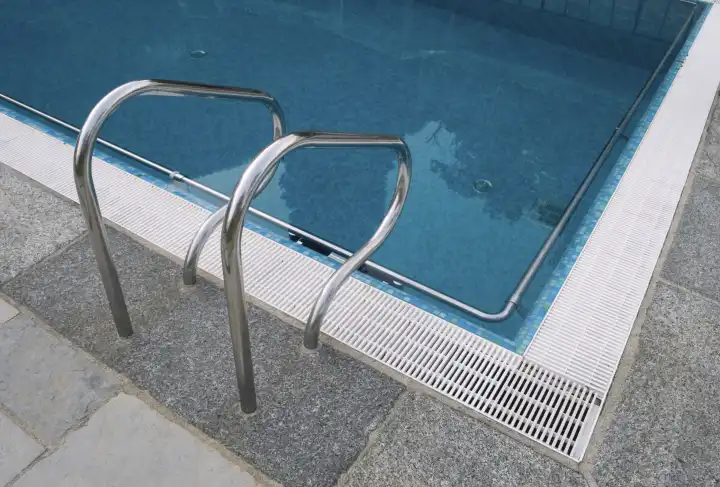 swimming pool and ladder railings