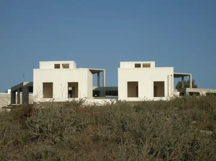 unfinished holiday houses in Kos Island, Greece