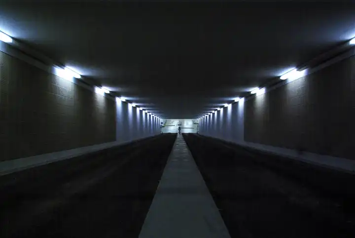 Entrance, exit, underground parking