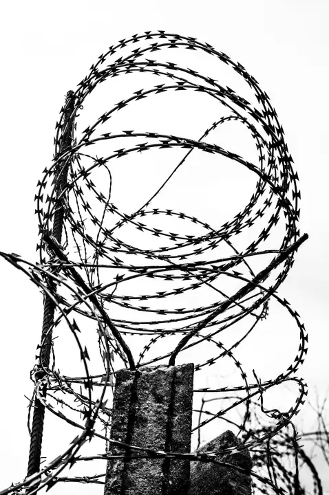 Barbed Wire. Protective fence