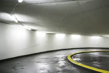 Path, curve, underground parking
