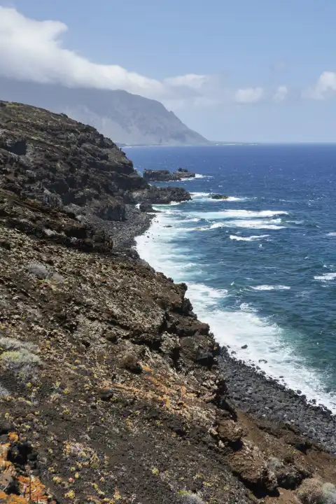 northeast coastal landscape of el Hierro, Canary Islands, Spain