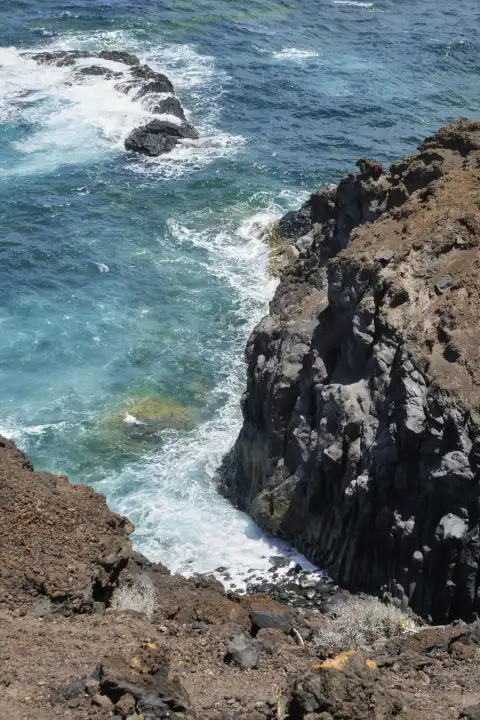 nordöstliche Küstenlandschaft von el Hierro, Kanarische Inseln, Spanien