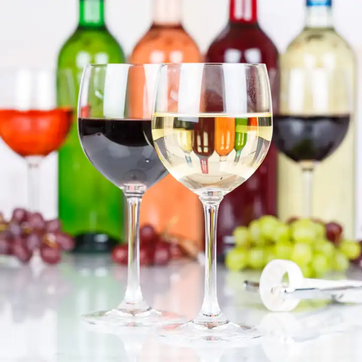 Wine white wine in the glass grapes grapes square square