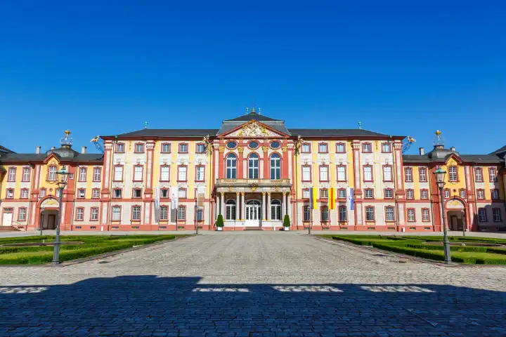 Bruchsal, Germany - June 30, 2022: Bruchsal Castle Baroque castle travel architecture in Bruchsal, Germany.