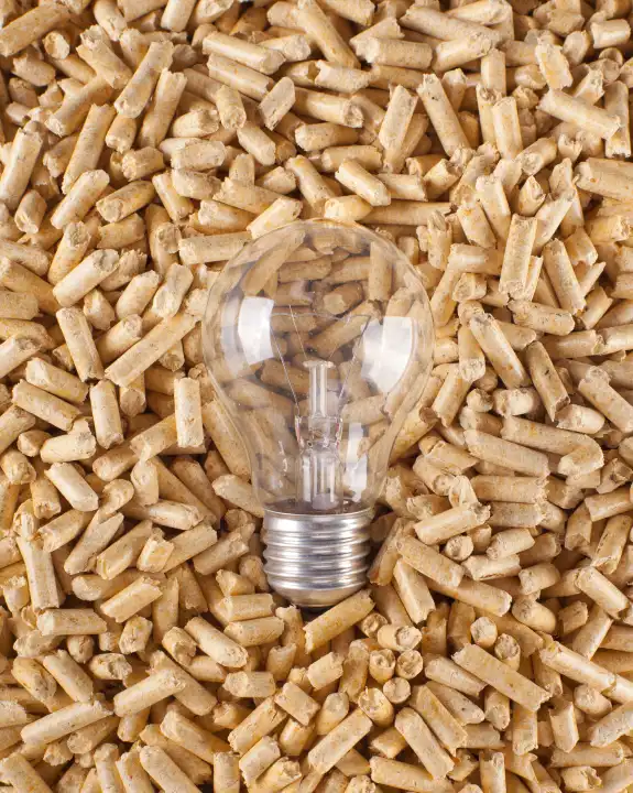 Production of electricity with wood pellets