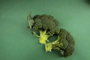 Raw green broccoli