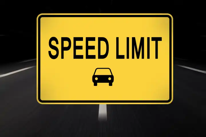speed limit auf straßenschild