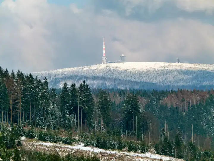 View of Brocken Summit in Wintertime