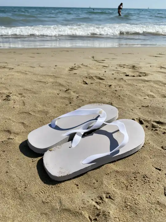 Flip flop on the beach of Jesolo