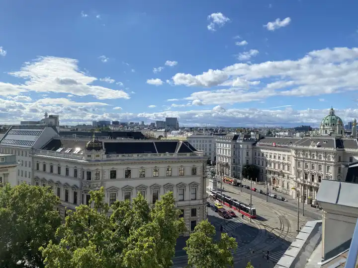 Blick auf Wien und den Schwarzenbergplatz