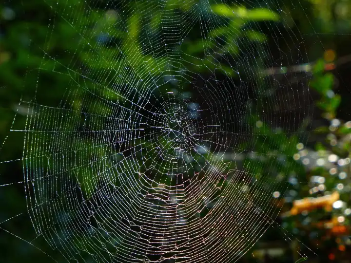 Huge spider web