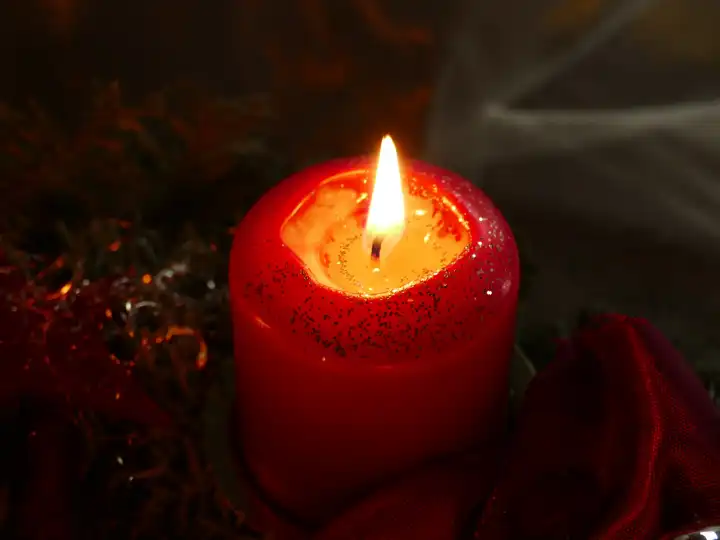 The first Advent, burning candle