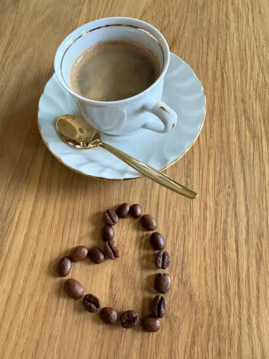 Kaffee mit Herz, Valentinstag