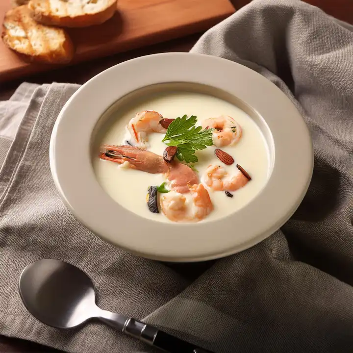 AI generated. Seafood soup