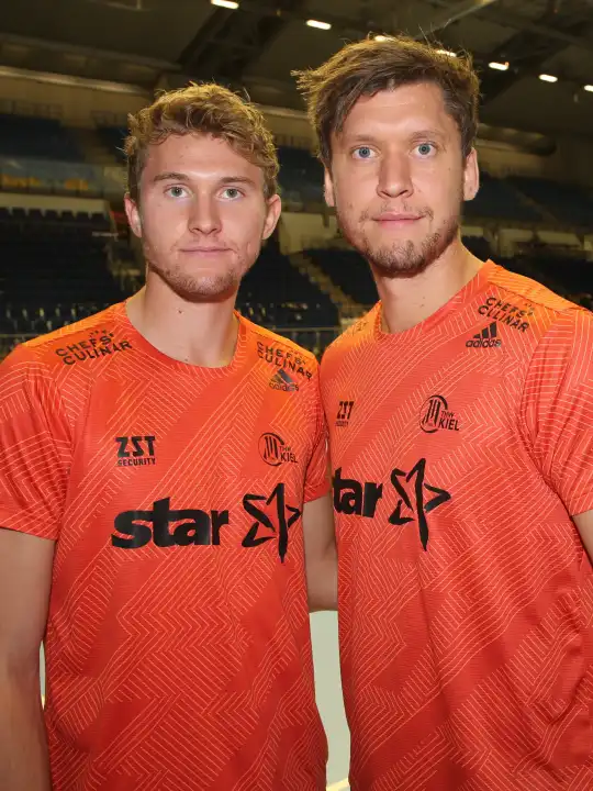 Dänische Handballspieler Brüder Magnus Landin und Niklas Landin THW Kiel